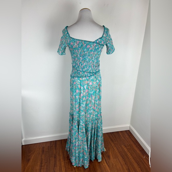 Poupette St. Barth Soledad Dress Size S Off The Shoulder Maxi - Picture 6 of 9
